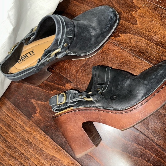 Born Hudson Slingback Clogs | black real leather - Picture 11 of 16